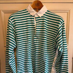 Vintage Lands End Striped Rugby Polo